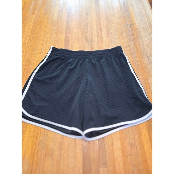 Athletic Works Pants - Athletic Works Women LG‎ Black White Trim Mesh Dophin Activewear Running Shorts